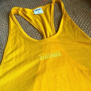 Yellow gym shark tank top
